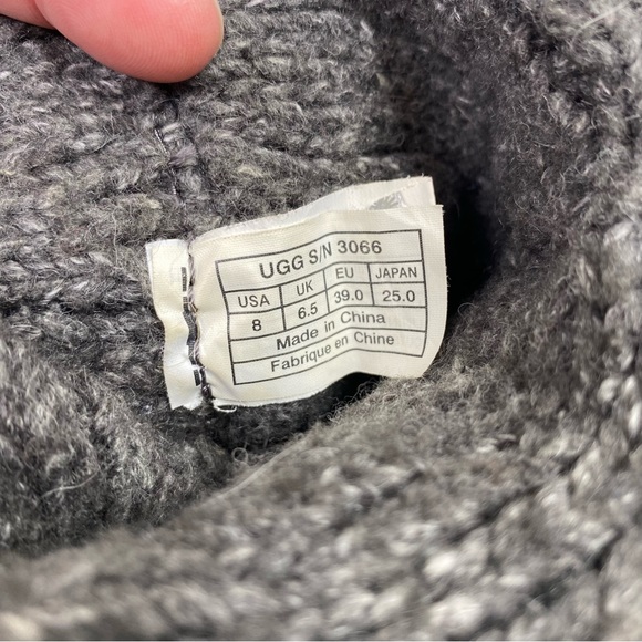 UGG Gray Classic Cardy Sweater Boots Booties - Picture 9 of 12